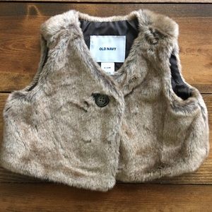 Faux fur baby fashion vest